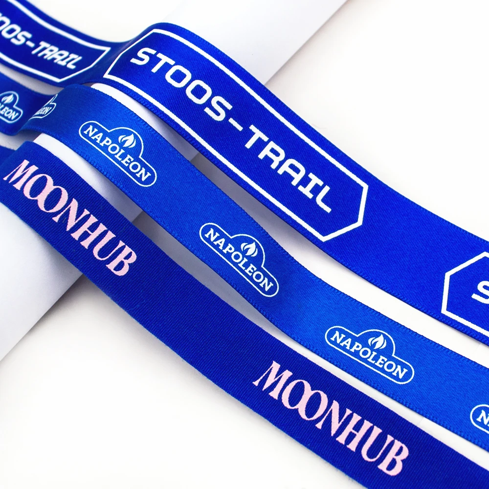 Gordon Ribbons 16mm /2cm /2.5cm Personalized Ribbon Satin Logo White Printed Ruban Custom Brand Flat Logo Raised Brand Gift Wrap