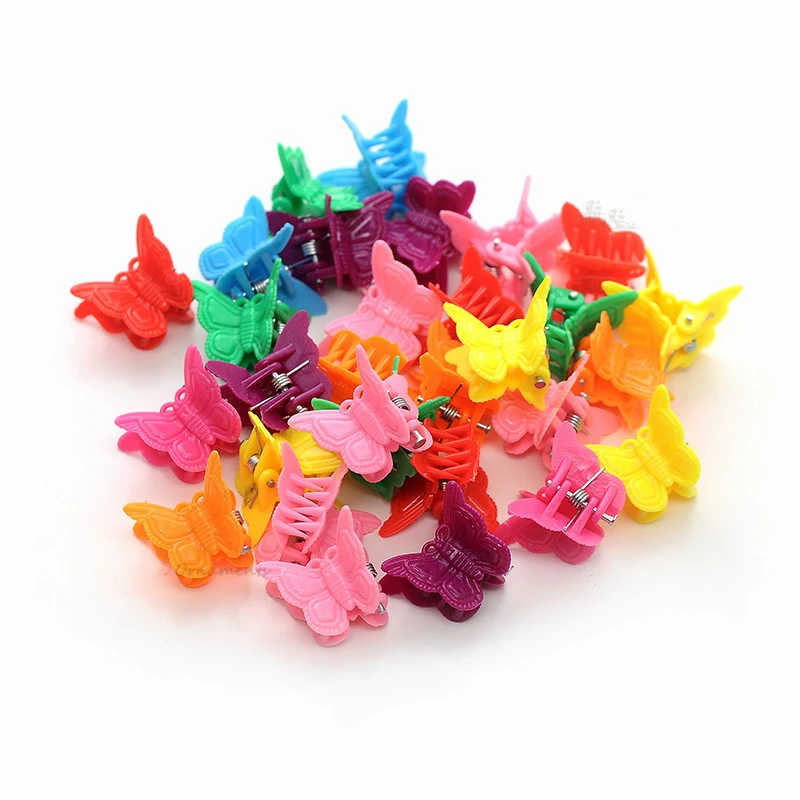 Оптовая продажа, Детские аксессуары для волос, разноцветные заколки-бабочки, красивые мини-заколки для волос с бабочками, женские заколки для волос для девочек