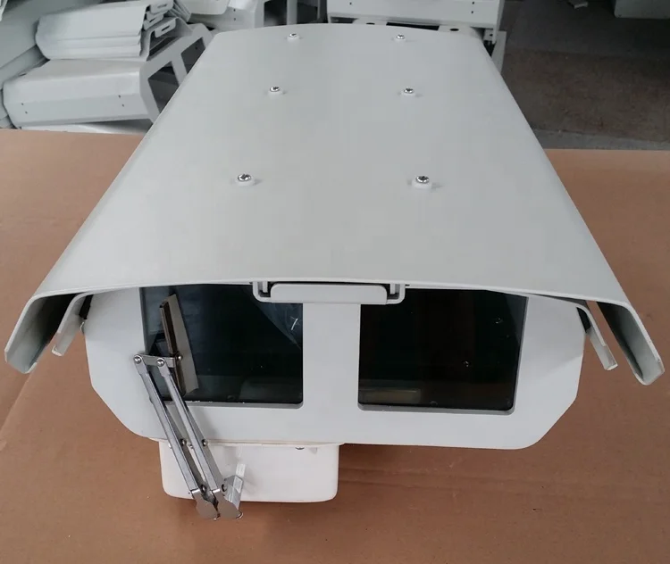double window camera housing with wiper heater fan