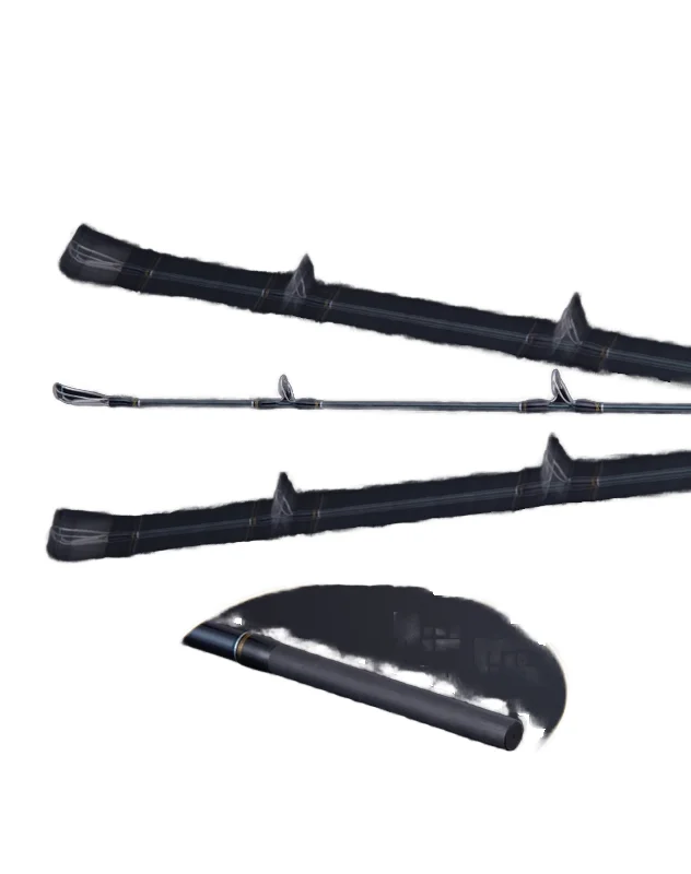 Full Fuji Accessories 1.8m Carbon Cloth Straight Handle Gun Rod for Sea and Lake Fishing Slow Action for Bass Species Streams