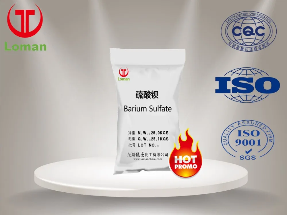 Неорганическое сырье натуральный сульфат бария Baso4 для порошкового покрытия и мастербатча
