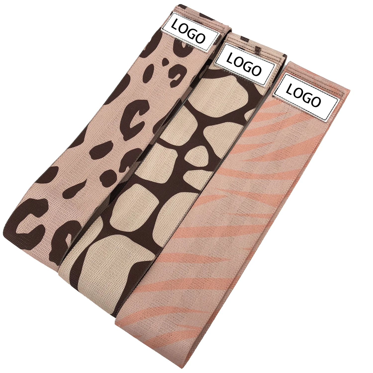 Wholesale high quality new pattern nude booty bands elastic latex resistance bands for exercising glute