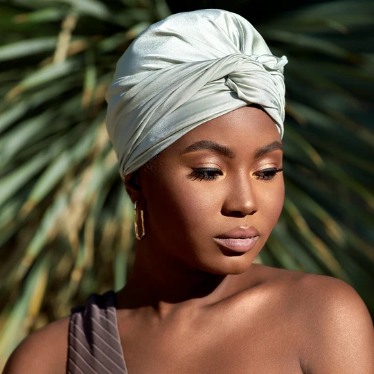 HZM-23247 Extra Large Swim Turban for Braids and Dreadlocks Waterproof Adult Swim Hats Bathing Caps for Women Knotted Headwraps