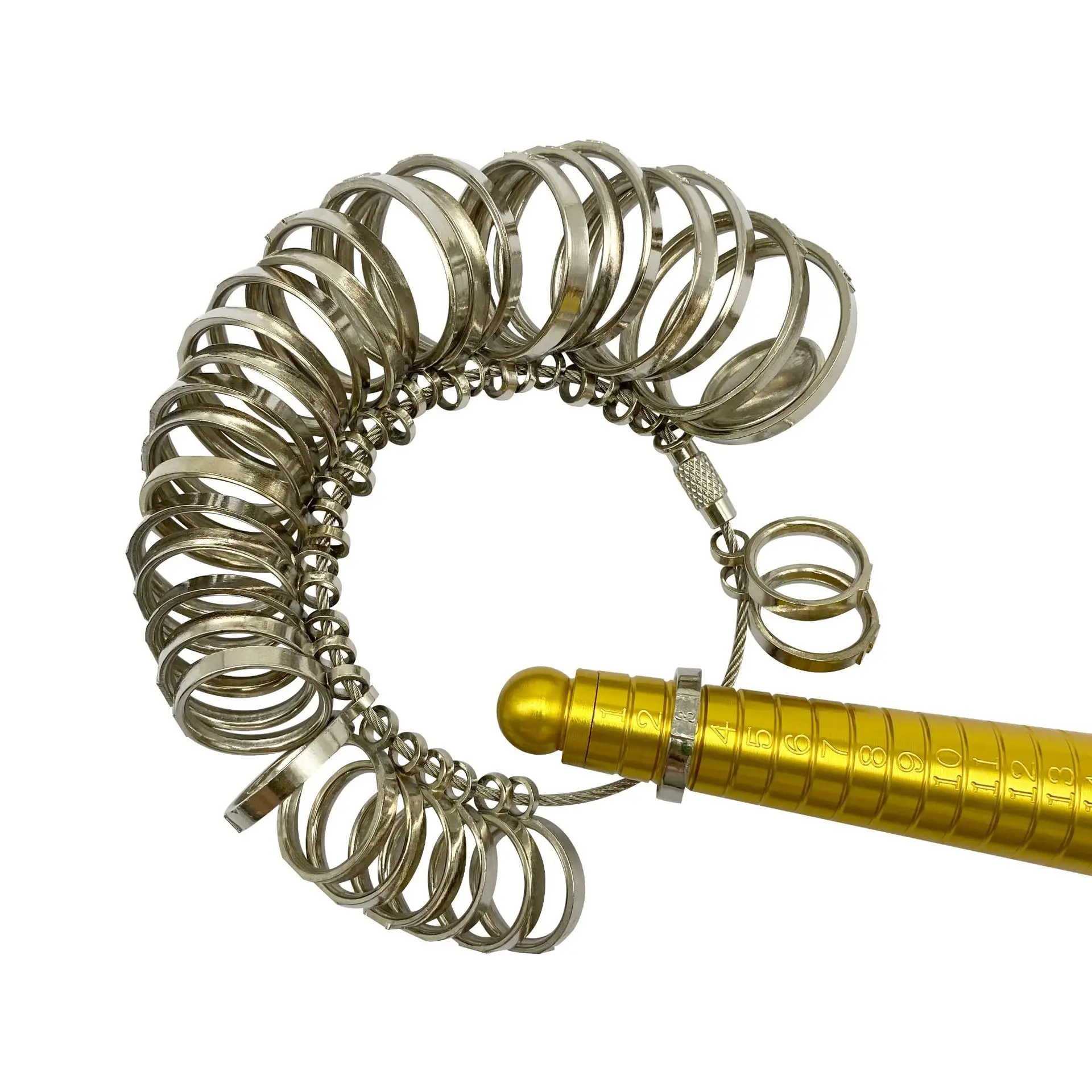 Hong Kong ring size jewelry measuring tool men and women wedding alloy 0-33 metal ring finger size measuring instrument