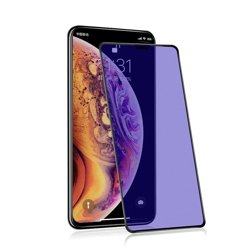 Anti Blue Ray Anti Fingerprint Resistant Screen Protector Tempered Glass