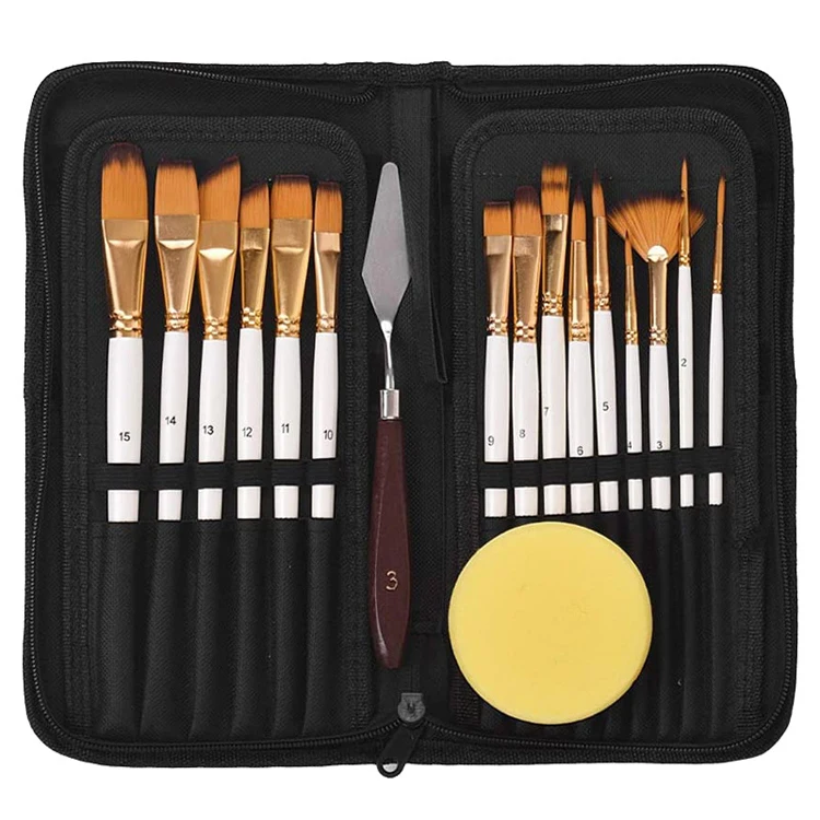 
Professional 15 art supplies art paint brush set Watercolor acrylic paint brush set 