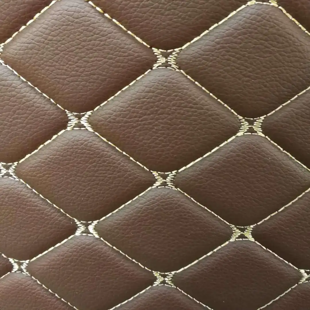 Wholesale 1.3mm Odorless Flame Retardant PU PVC Sponge Leather For Car Mats With Foam