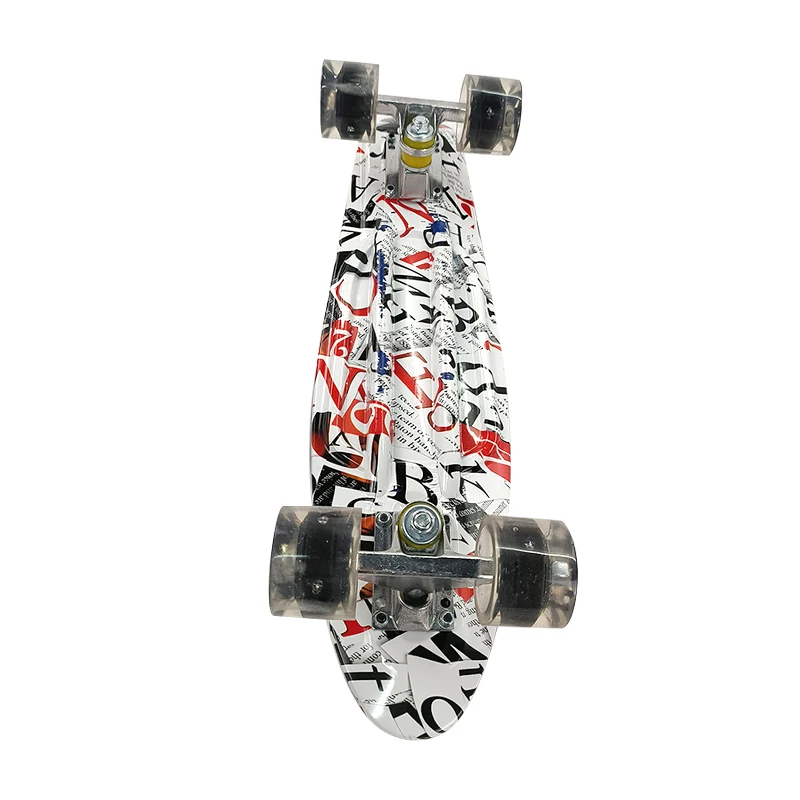 Горячая распродажа 22-дюймовый Ретро Пластиковый Скейтборд новая модель рыбы с полиуретановыми алюминиевыми материалами выбор цвета для взрослых