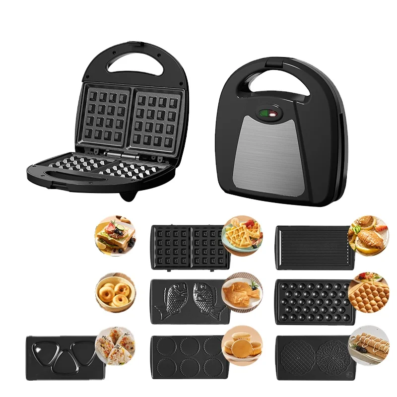 Factory supply 10 in 1 sandwich , waffle and donuts cake maker for breakfast