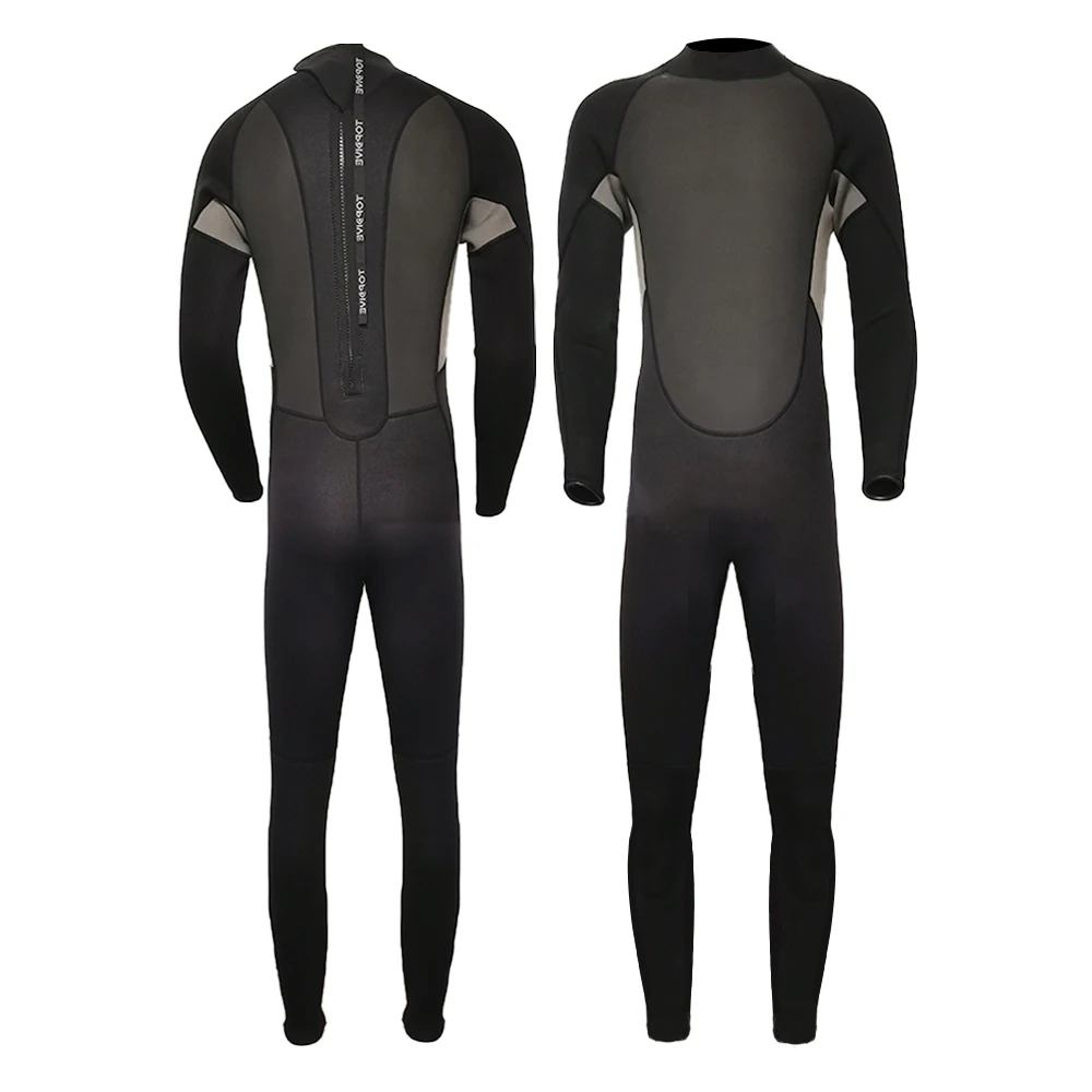 Diving Suit Nylon Fabric Surfing Snorkeling Clothing Long Sleeve 3mm Neoprene Back Zip Wetsuit For Men