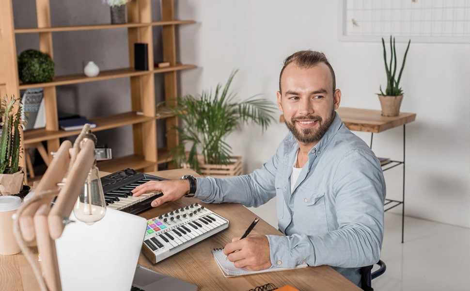 Buy Aiersi brand PC Computer professional MINI 25 keys Midi Pad controller keyboard for Musical Song