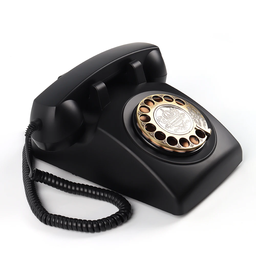Retro Rotary Old Fashion Corded Telephones Guestbook Phone Vintage Antique Classical Audio Guest Book Phone