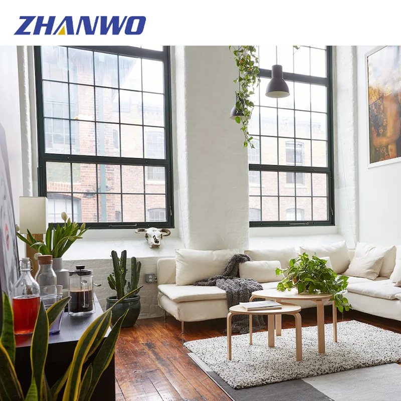 European Double Panels Swing Style Hurricane Impact Windows Casement