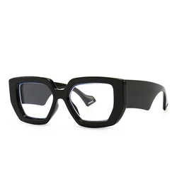 2022 Thick Optical Eyewear Glasses Frame vintage retro Blue Light Filter eyeglasses Polygonal personality optical glasses frame