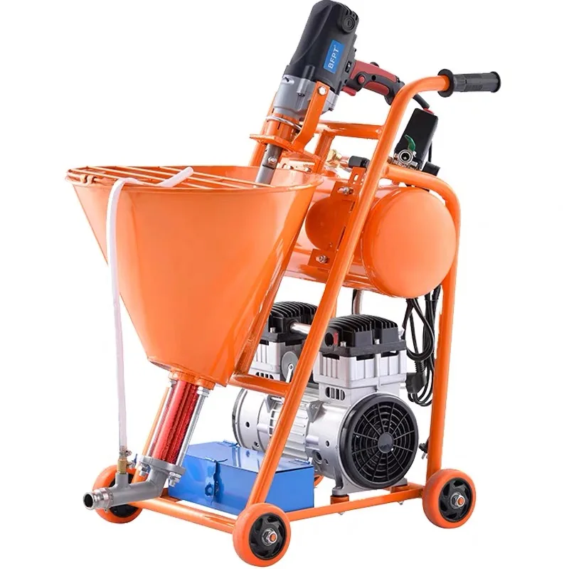 Cement Concrete Spraying Machines Polyurethane 2mm Plaster Spray Pump