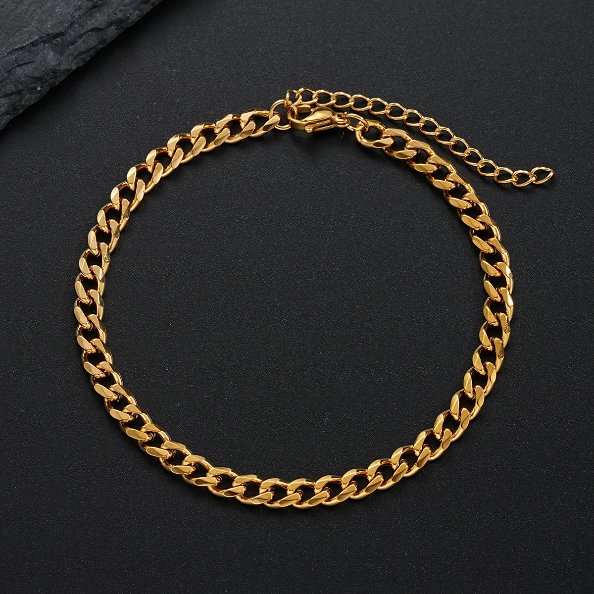 Fashion 18K Gold Stainless Steel Cuba Chain Necklace Bracelet Women Men HipHop Punk Dubai Gold Jewelry Sets For Gifts