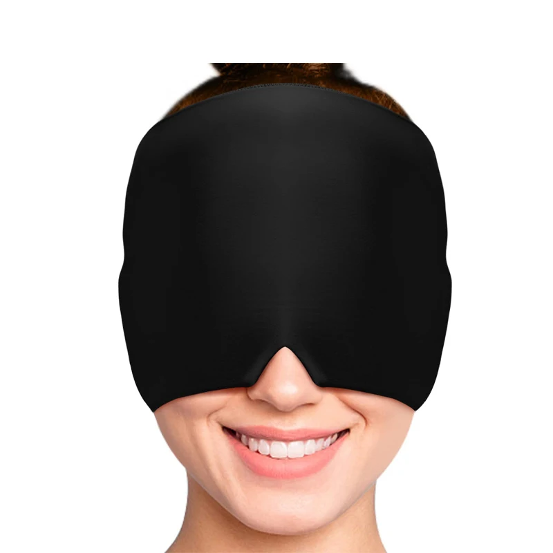 Headache Relief Hat Migraine Reusable Cold Therapy Flexible Ice Head Wrap Cold Therapy for Puffy Eyes