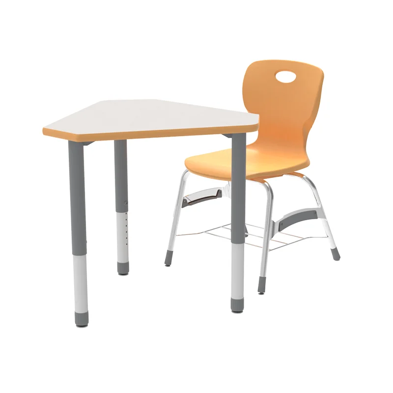 Wooden School Furniture Classroom Study Table and Chair Elementary school table school desk and chair set with metal legs