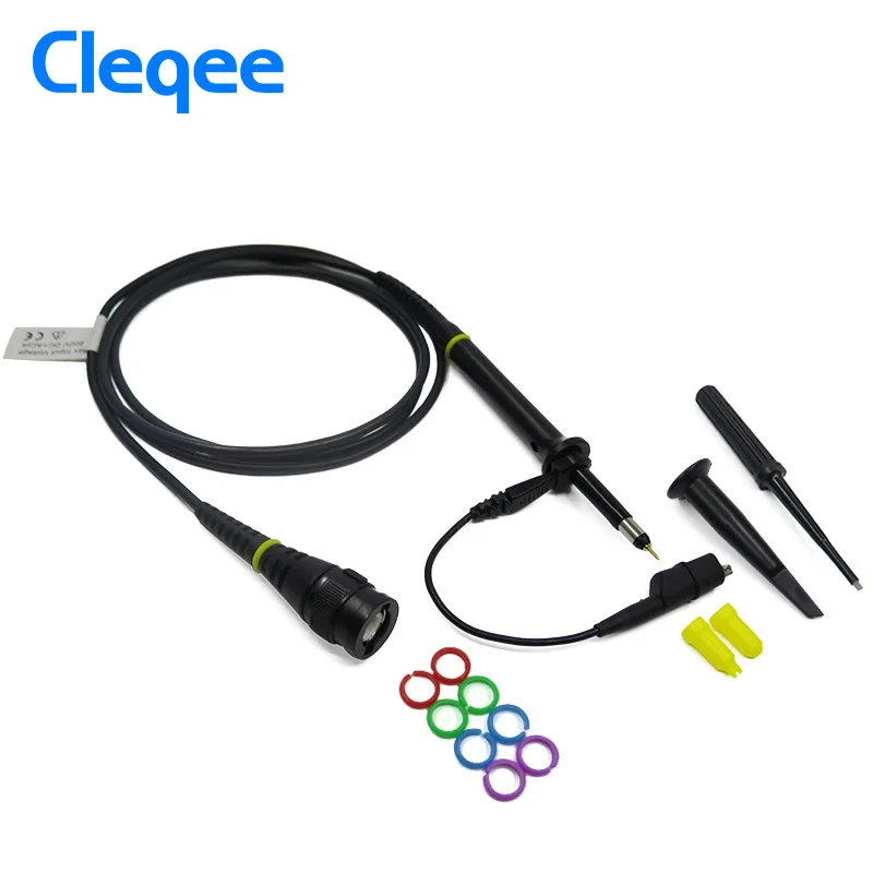 Cleqee-2 P7200 DC-200MHz Scope Clip Probe BNC protective cap 200MHz Oscilloscope Probe X1/X10 Test lead