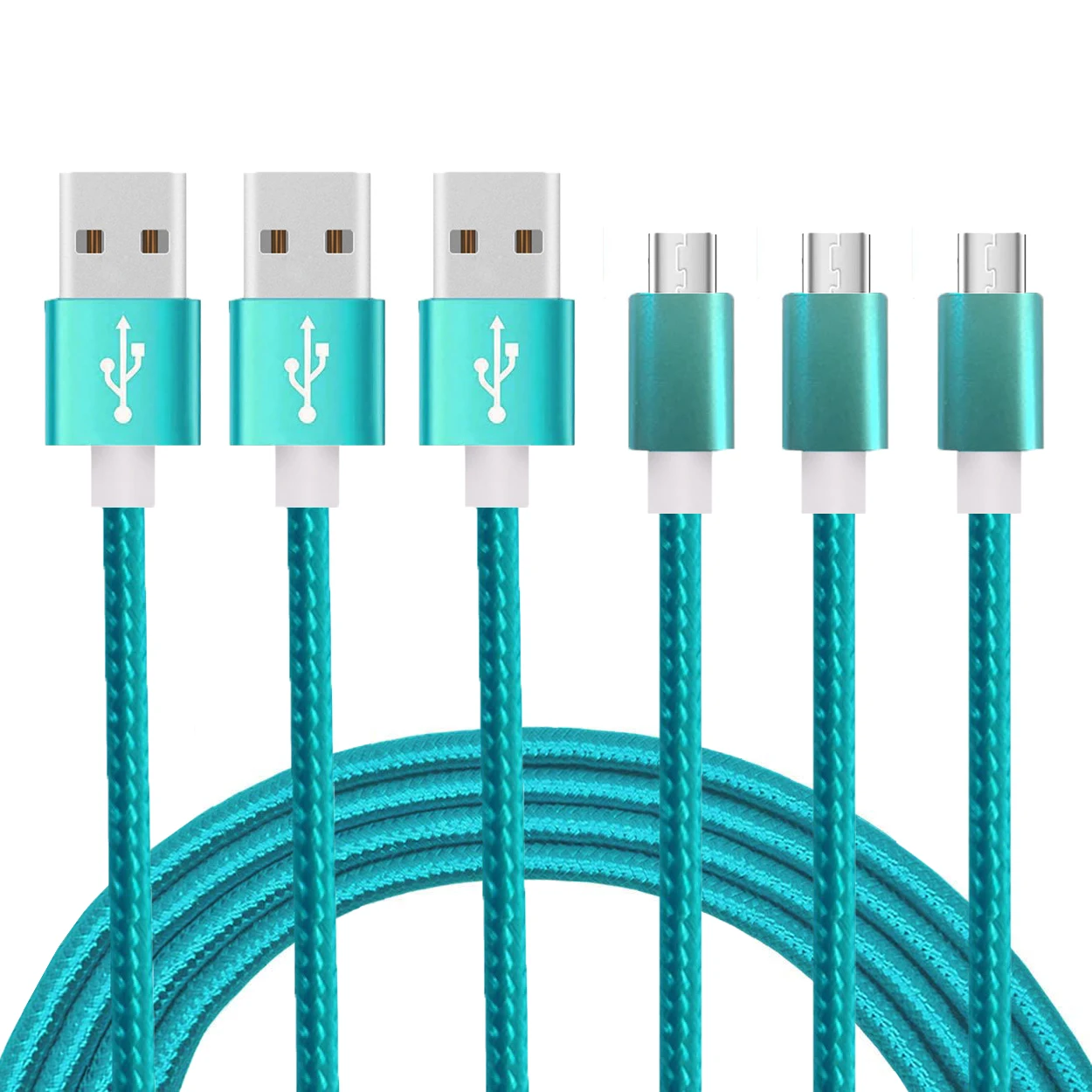 3m 10ft Nylon braided USB fast charging cable Micro V8 5 Pin classic phone charger cable