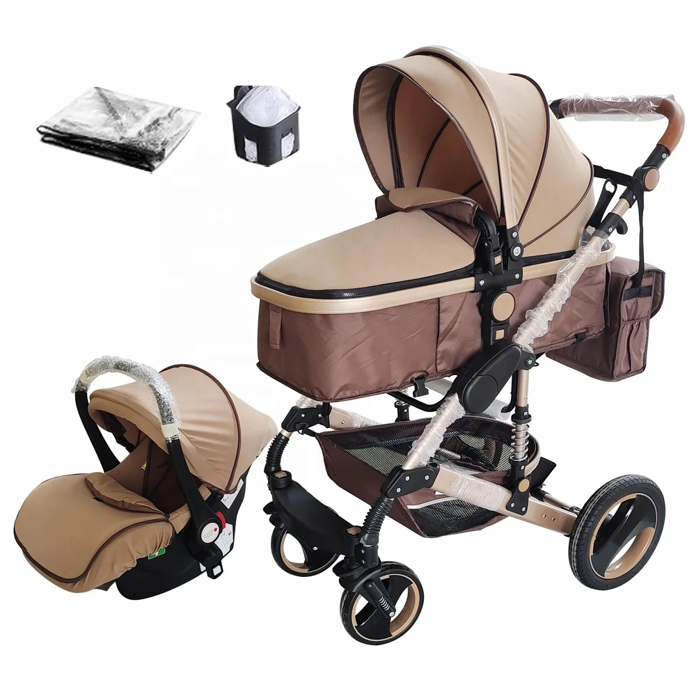 Luxury stroller Low price wholesale high view 360 degree four-wheel stroller
