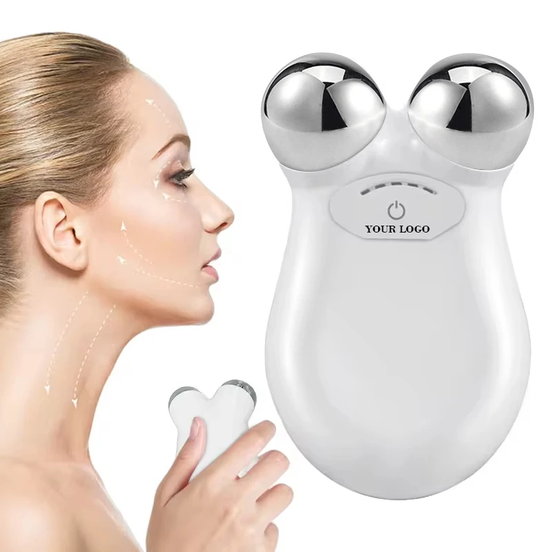 electric Microcurrent Facial Device care rechargeable anti wrinkles cooling facial beauty massage tool face lifting massager