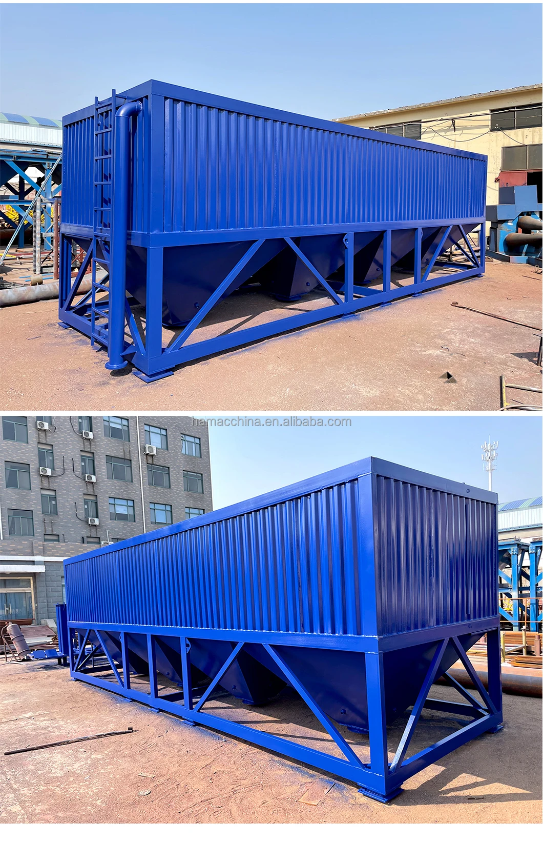 Low Price Container Silo Q235 20ft Container Size 50t Storage Mobile Horizontal Cement Silo Storage Prices With Ce