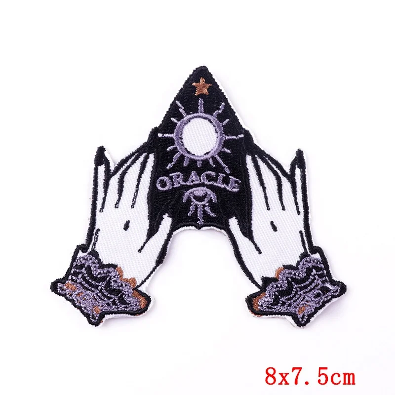 E-0055 DIY Shirt High Quality Girls Power Embroidered Letter Hoodie Patch Rainbow Skull Bear Wolf Embroidery Patches