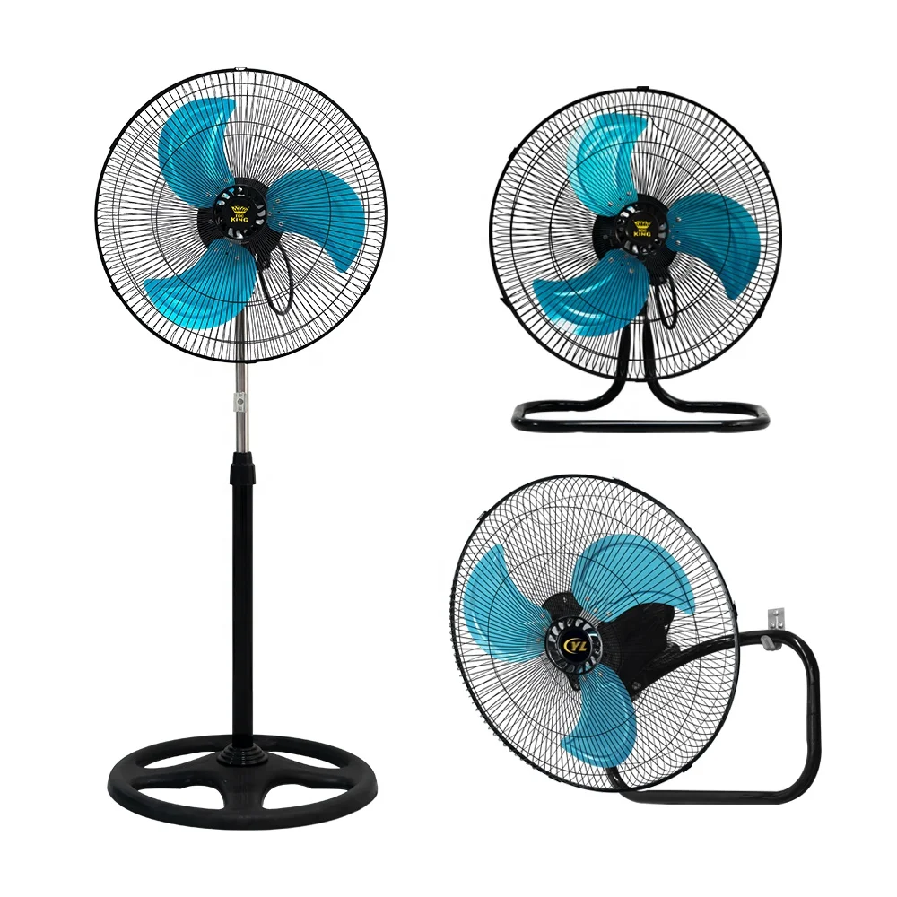18 Inch Copper Motor Ventilador Hot Sale Electric 3 In 1 Industrial Fan Aluminum Blades Pedestal Fan