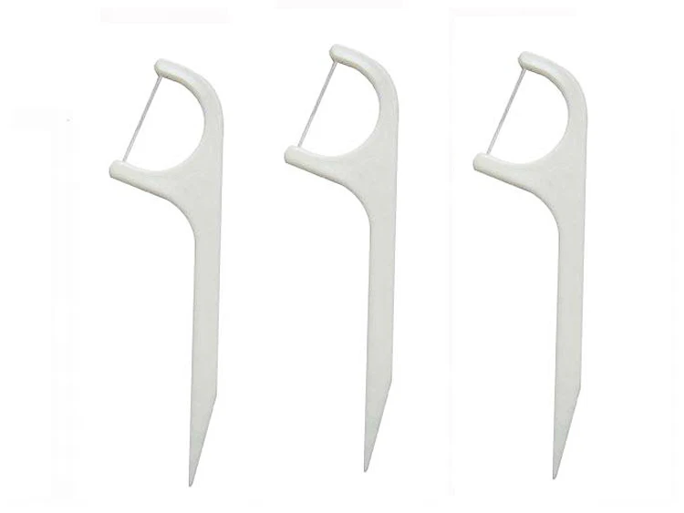 Tin box dental floss pick good quality easy carry plastic toothpicks with thread