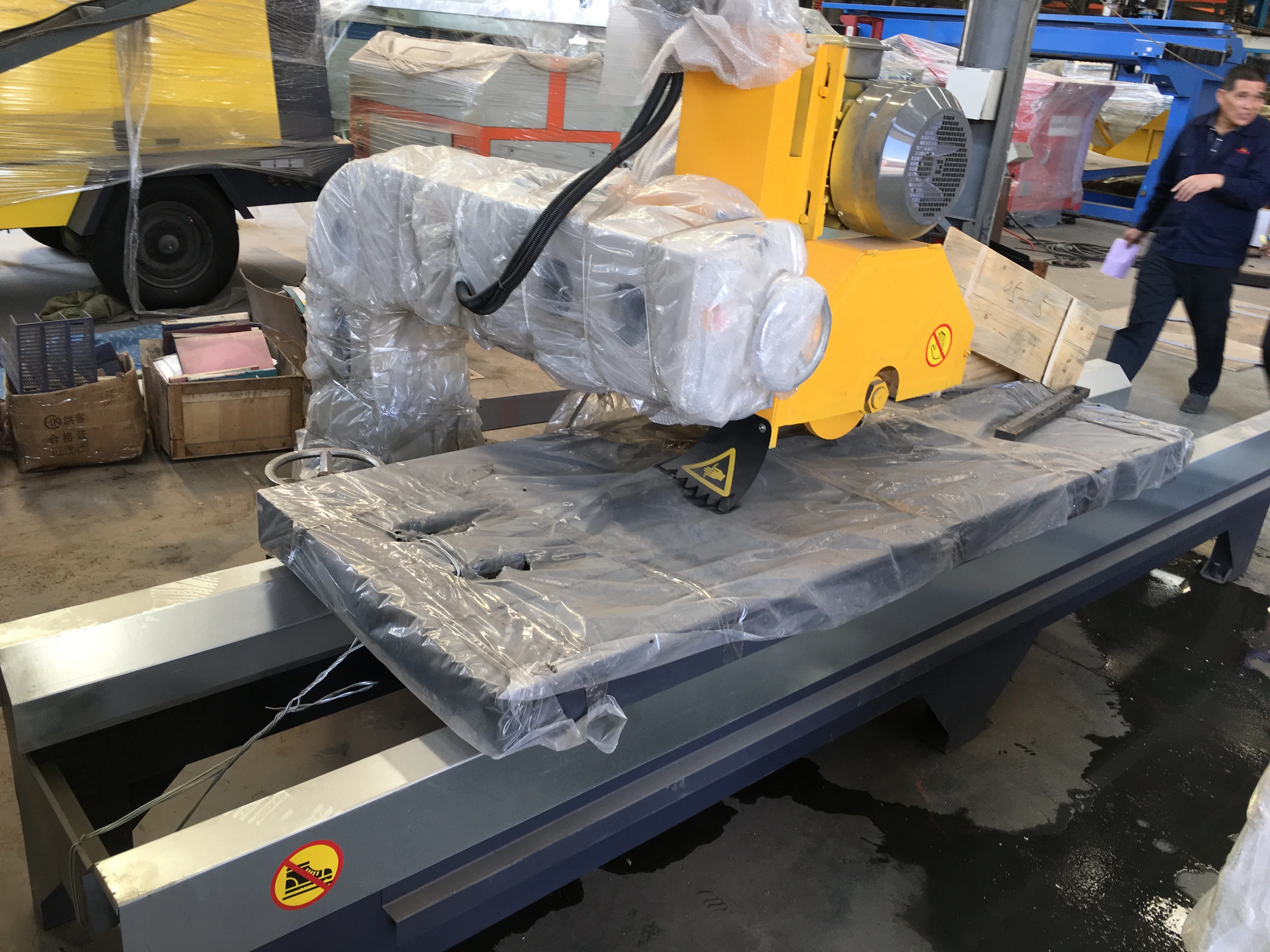 Hualong Hsq-2800 Manual Marble Saw Edge Granite Cutting Machine 45degree head titling