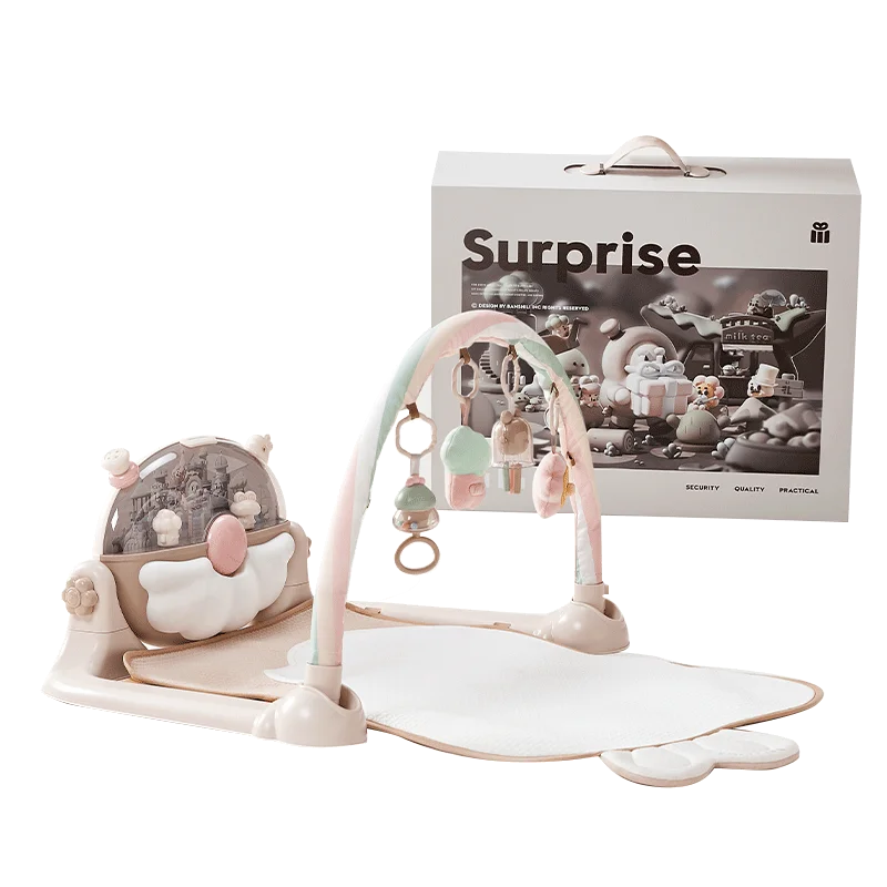 Dropshipping Baby Music Rack Play Mat Puzzle Carpet with Piano Keyboard Infant Playmat Gym Crawling Activity Rug Toys