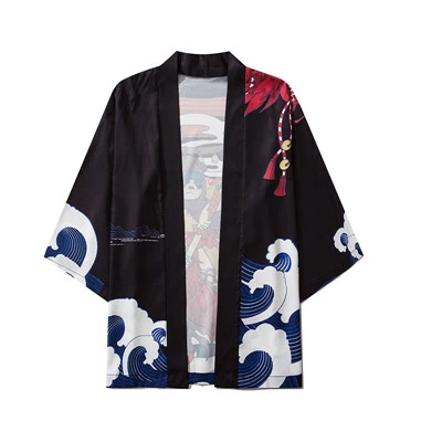 2021 Cardigan Kimono Haori Open Front Loose Casual Lightweight Satin Kimono Robe Tops