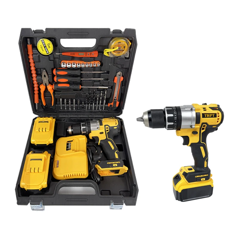 36 PCS Customize 21V Lithium Battery Hand Tool Sets Cordless Tool Kits Mini Electric Impact Drill Tool Sets Professional
