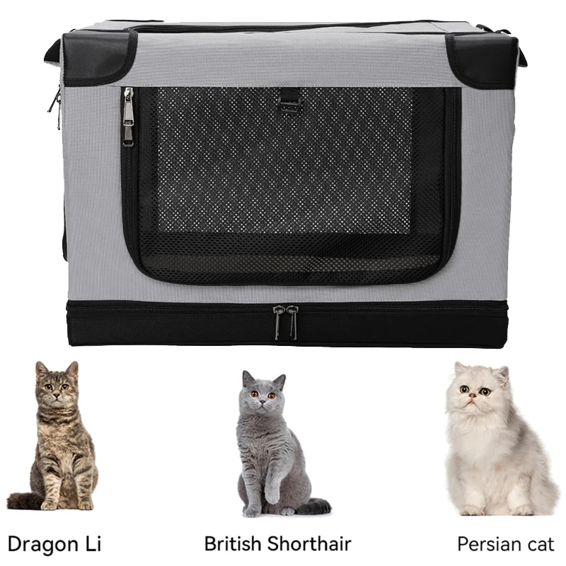 Breathable Pet Cat Dog Carrier Bag Outdoor Travel Crate Soft Sided Foldable Cats Cage Kennel Backpack Pet Shoulder Bag Carrier