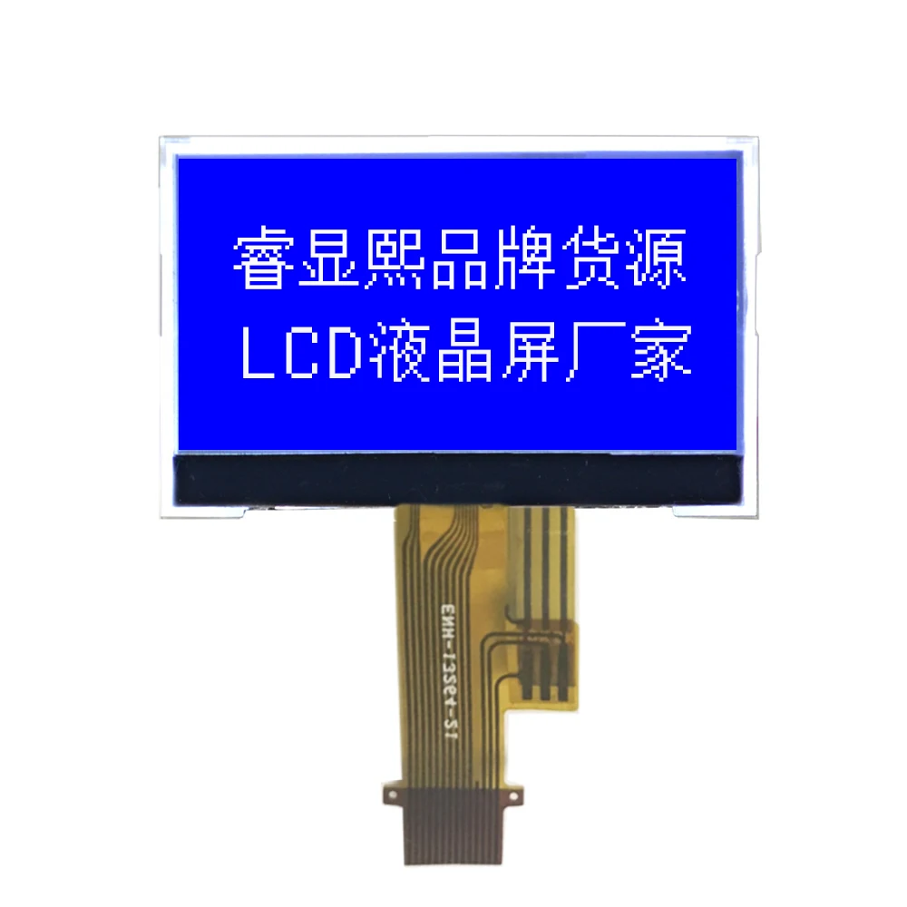 132x64 Orange or Blue FSTN COG LCD Display with Backlight