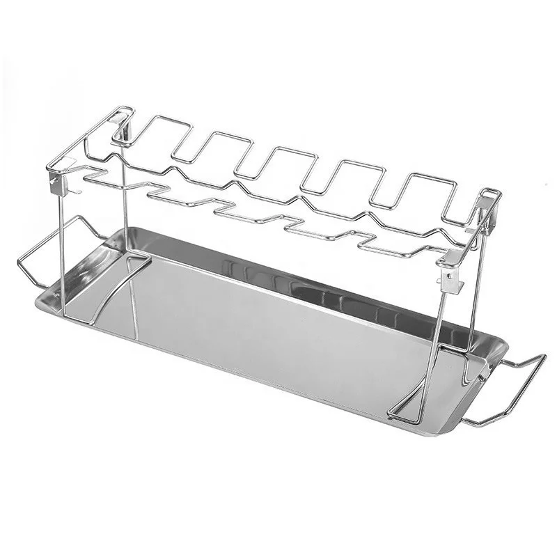 Cross-border 14 grid stainless steel home roast chicken plate wholesale portable barbecue grill vegetable roast plate tools