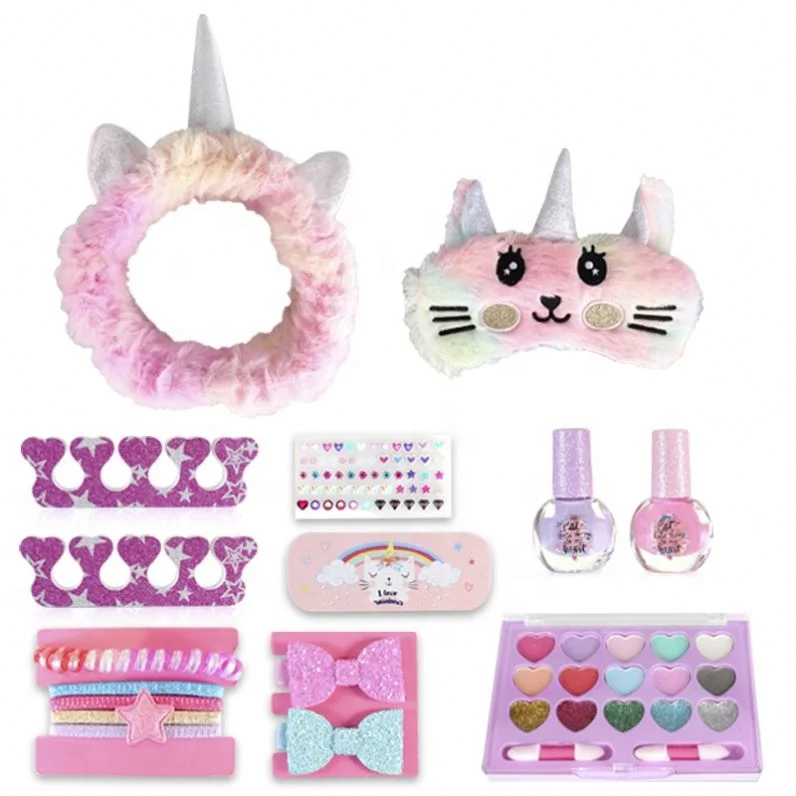 2023 Wholesale Eye Mask Eye shadow Lipstick Brush Kit Beauty Kids Makeup Sets Cosmetics Girls Toys Professional Manufacturer