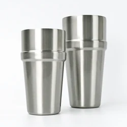 Customized Double Walled Vacuum Insulated Travel Coffee Mug 16oz 26oz Stainless Steel Stackable Tumbler Cup