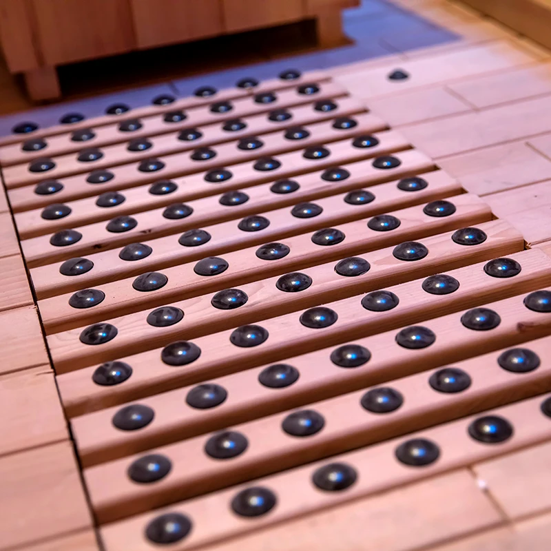 smartmak 2-3 People Indoor Saunas Hemlock Low EMF Far Infrared Sauna with Carbon Heaters Chromotherapy Lighting Oxygen