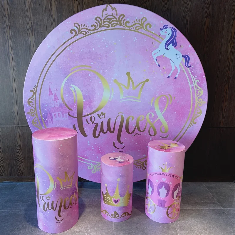 backdrop wedding birthday party backdrop circle backdrop princess crown