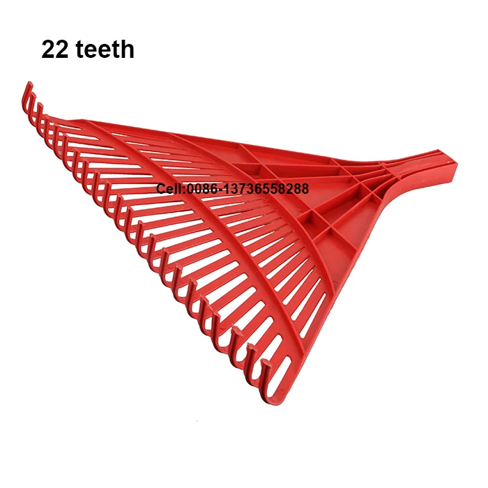1# 22 teeth plastic rake plant wholesale grass rake with wooden stick