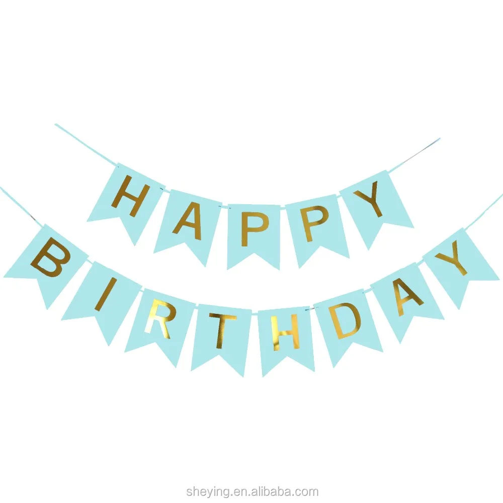 
Party festival decoration Happy birthday banner letter fishtail flag party supplies birthday banner 