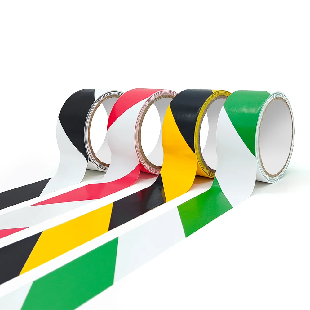 High visibility strong adhesive thick film vinyl PVC floor marking tape for facility warning lane marking