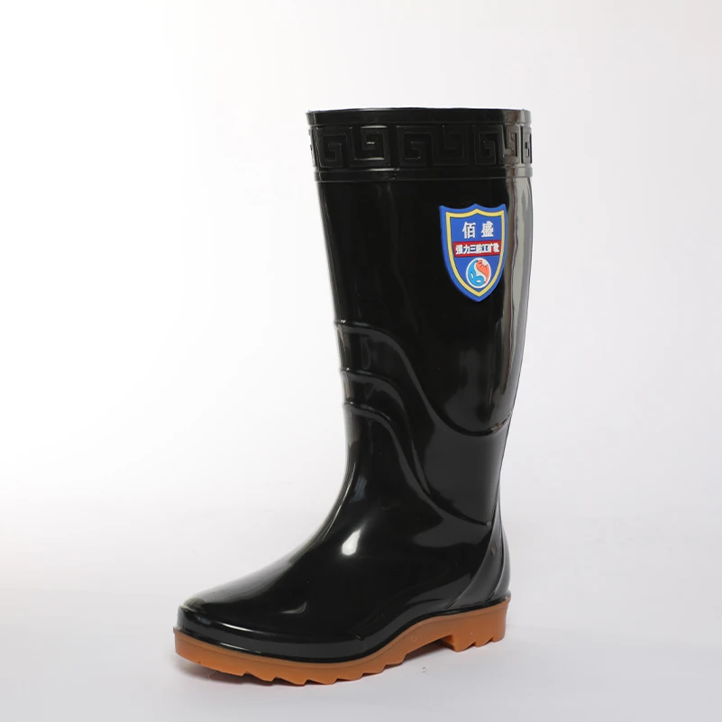 Manufacturer Supplier Durable Fashion Pvc Boots Plastic Rain Shoes Fishing Waterproof  Rubber Rain Boots for Men