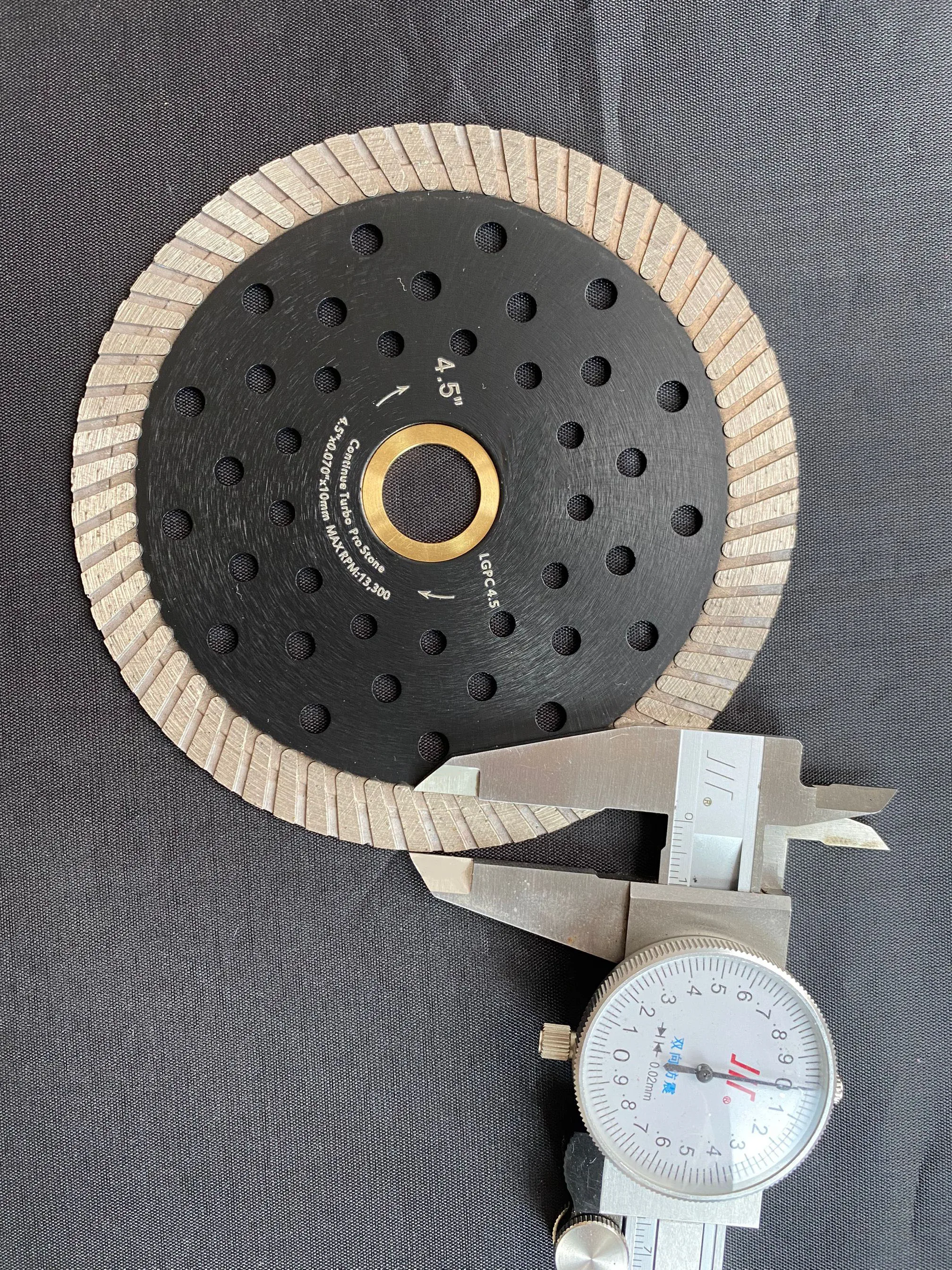 114mm Continue Turbo Pro Stone Diamond Saw Blade Cutting for Granite Marble Porcelain Tile and abrasive materials 22.23 Arbor