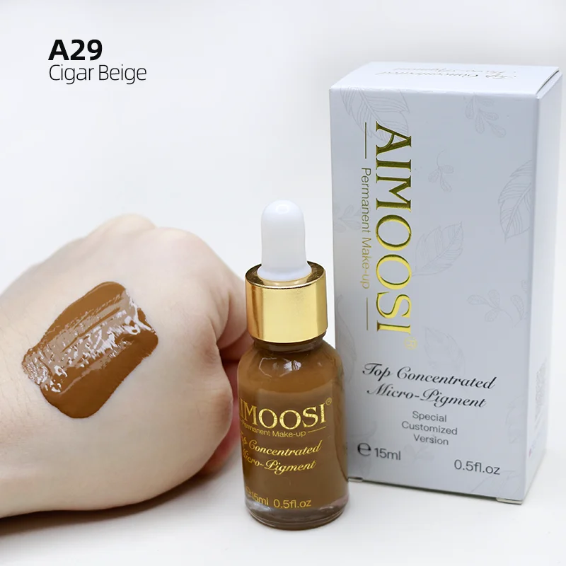 Aimoosi органический Перманентный пигмент для микроблейдинг бровей губ татуировка чернила легко окрашивание может предложить oem дизайн логотипа