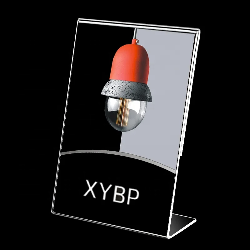 Горизонтальный тип L-образный A4 A5 A6 Размер стола акриловый прозрачный знак меню стол подставка для карт