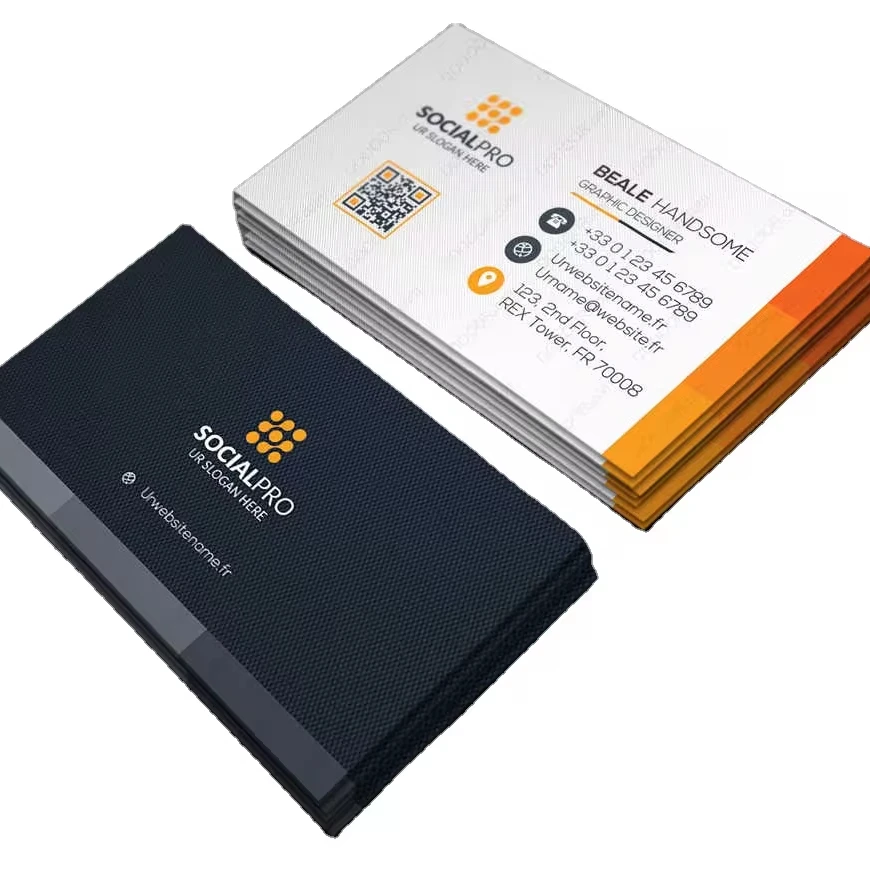 200pcs Free Design 300g Business Card Customized Logo Color Double sided Printing thank you card