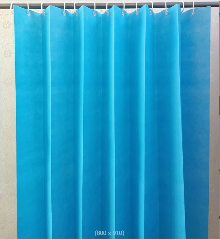 Wholesale Blue Privacy Cubicle Room Divider Curtains with Flat Hook Hanging for SPA Lab Hospital without Panel
